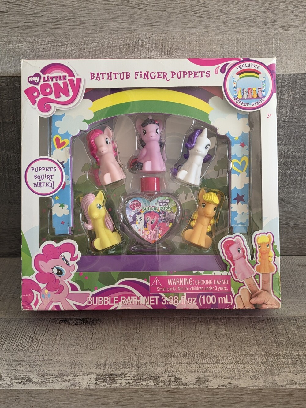 My Little Pony Bathtub Finger Puppets Squirt Water Bubble Bath Hasbro New G26